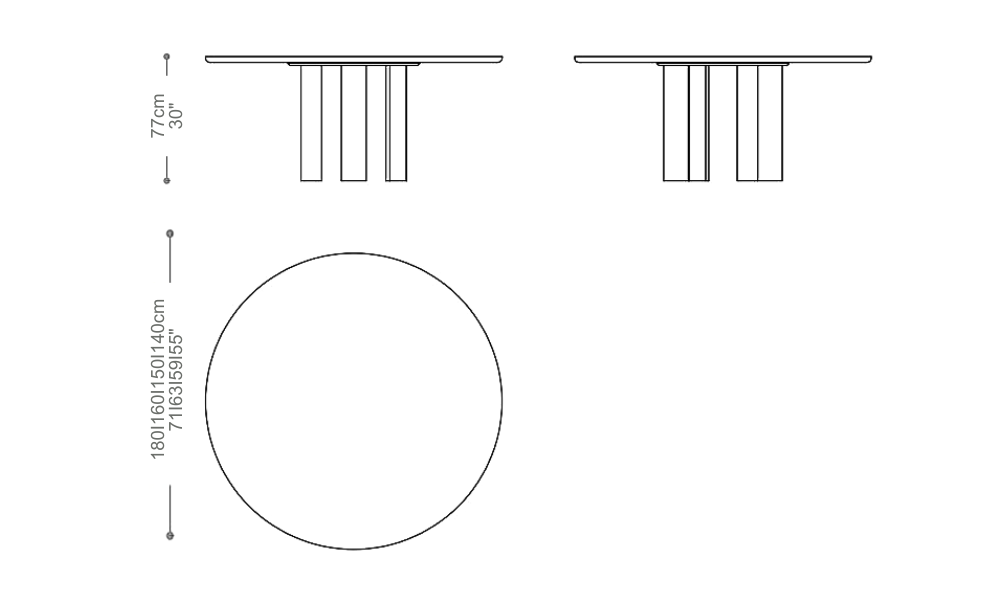 Image of the main dimensions of the product